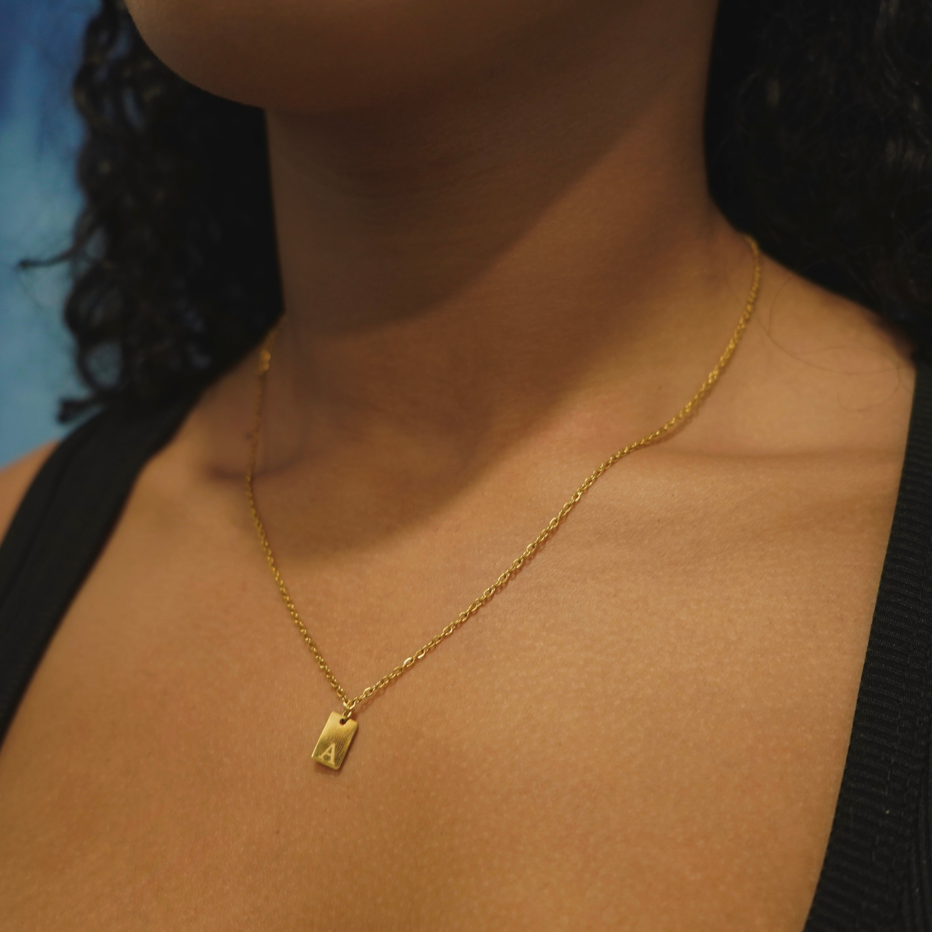 The Itty Bitty Initial Tag Necklace