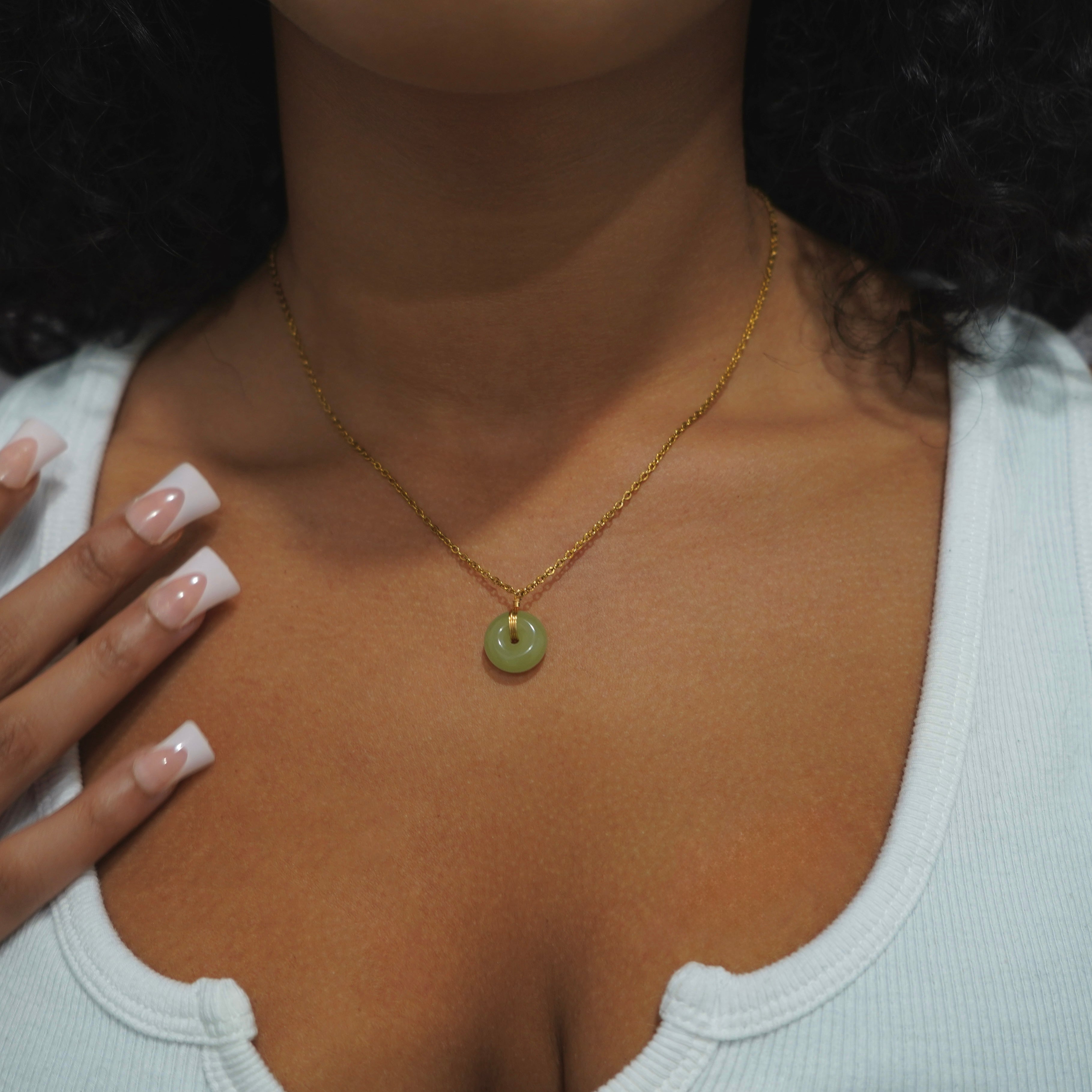 Jade Fortune Ring Necklace