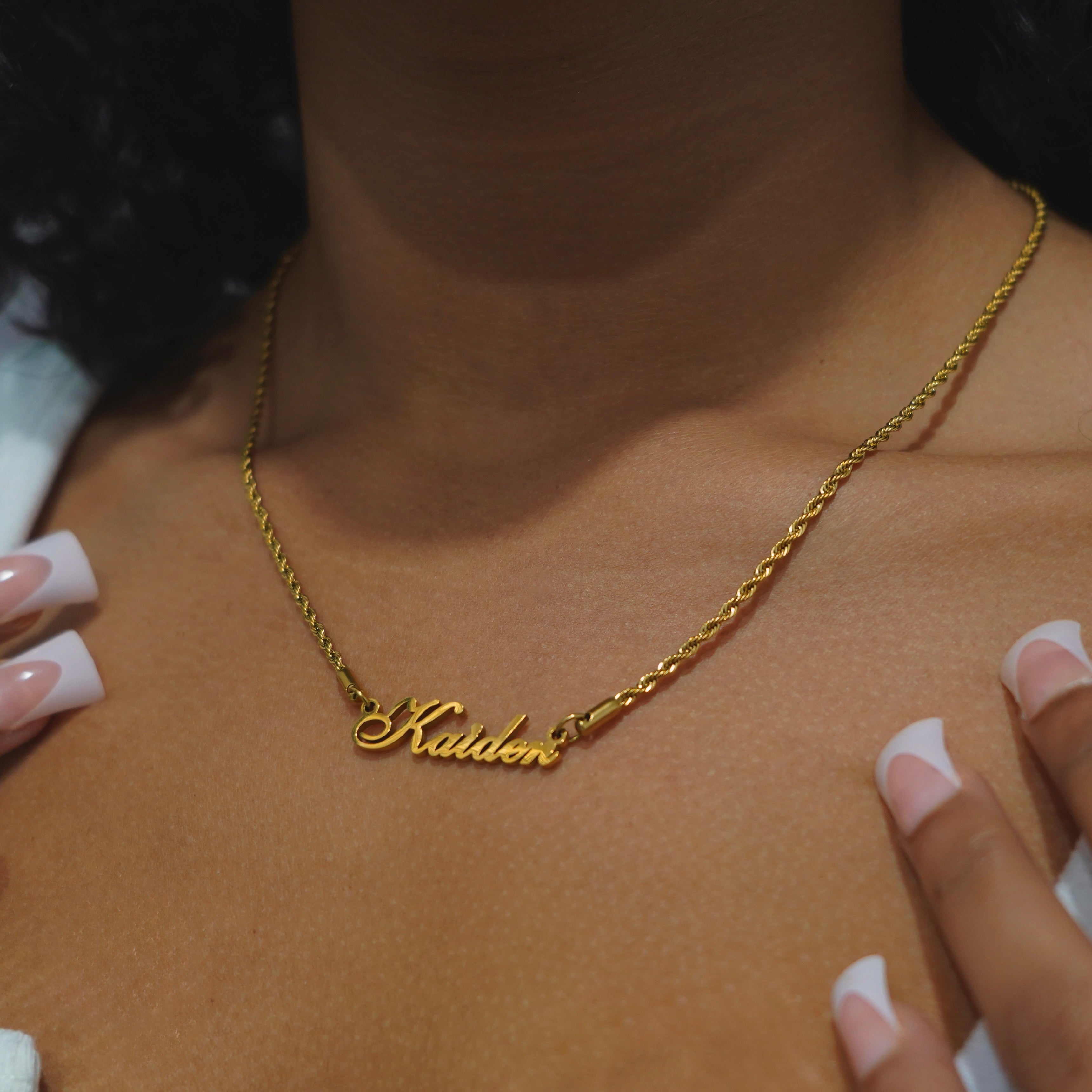 18KT Gold Plated Classic Name Necklace (Singapore)