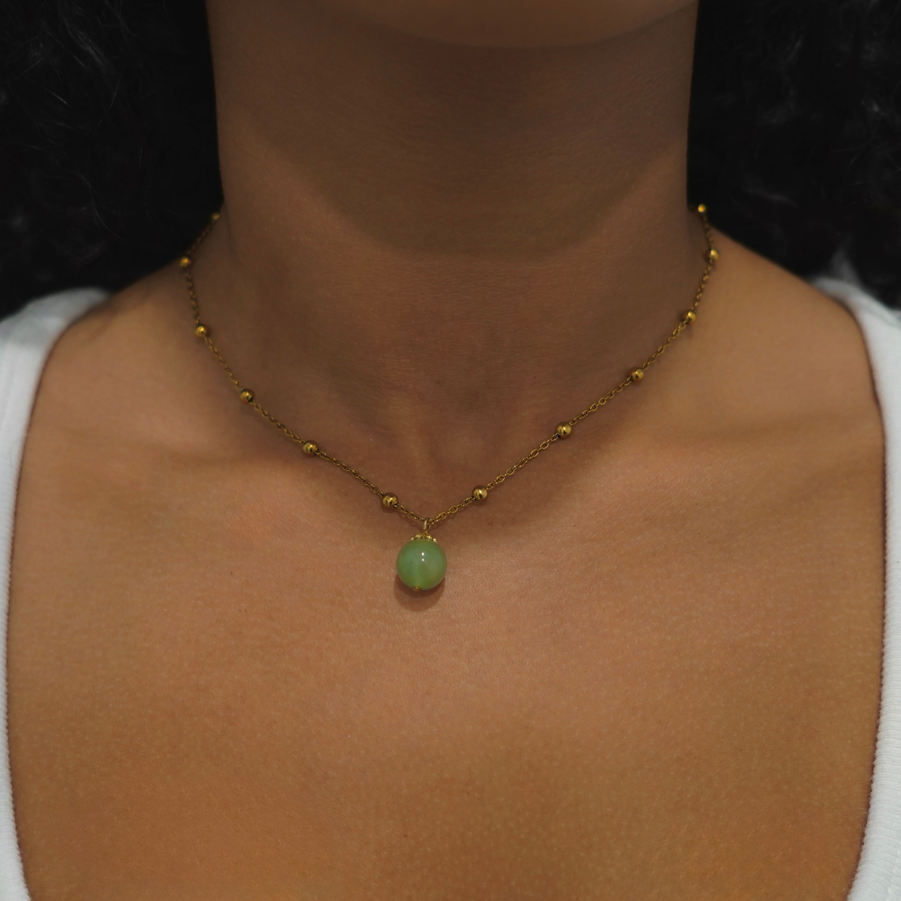 Jade Fortune Drop Necklace