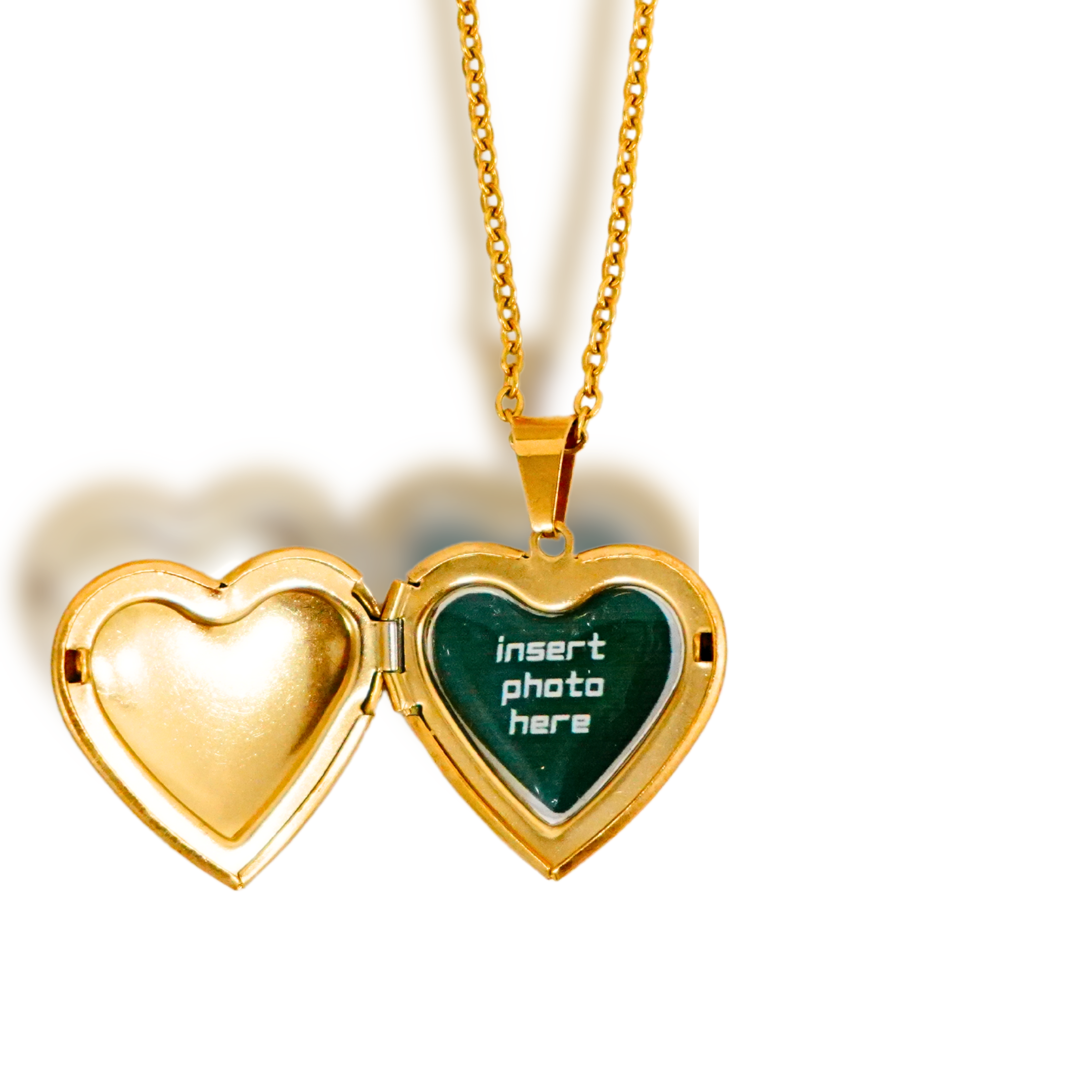 Solid Heart Photo Necklace