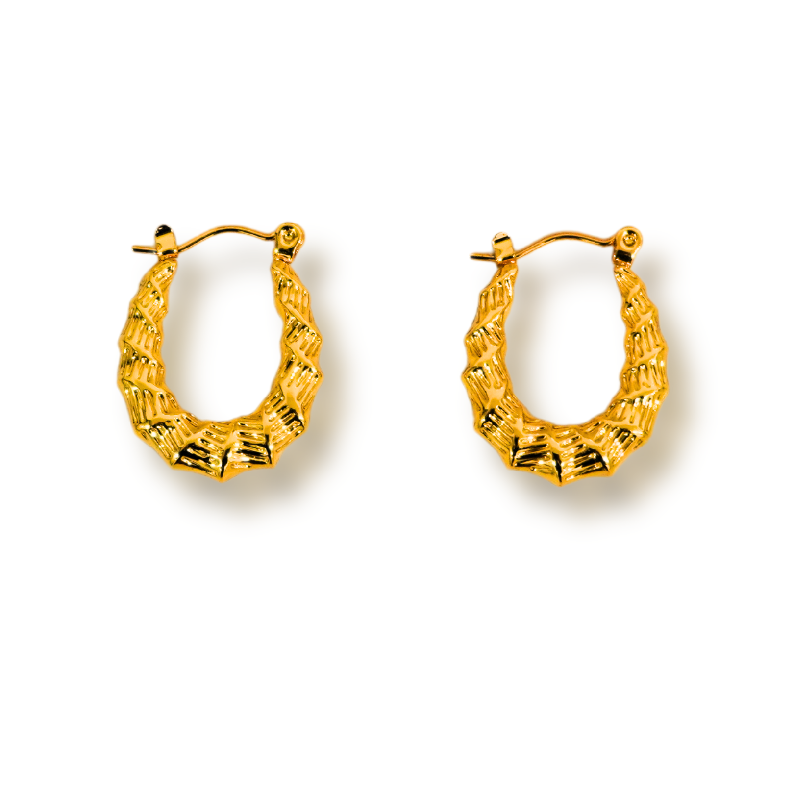 Kim Bamboo Hoop Earrings